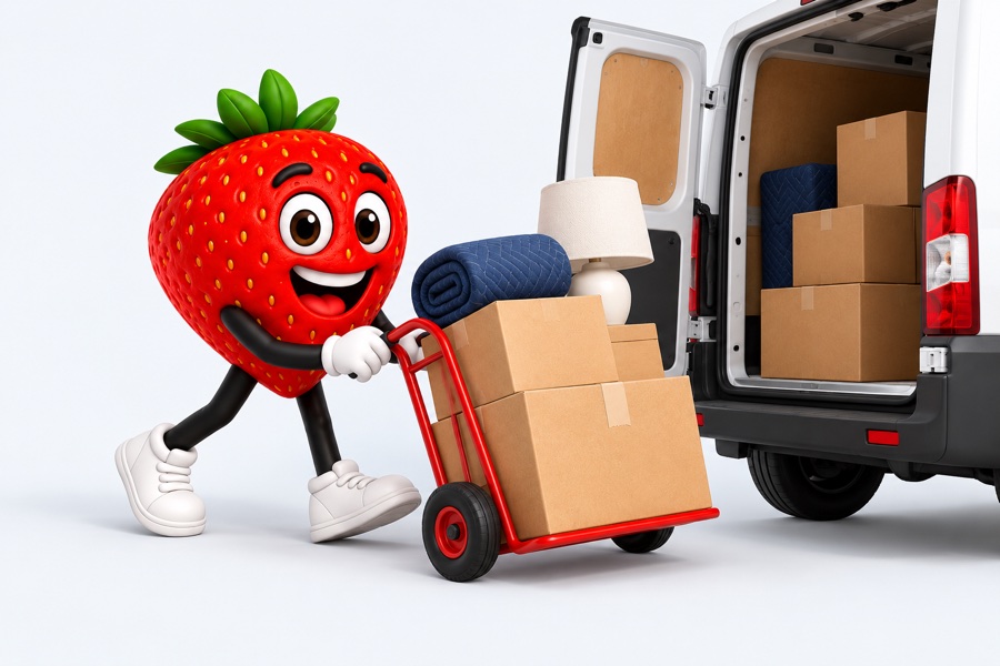 Ilustracja BOXi: przeprowadzka